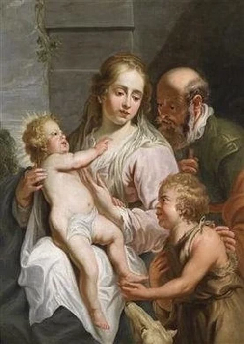 Pieter Jozef Verhaghen - La Sacra Famiglia con San Giovanni Battista bambino